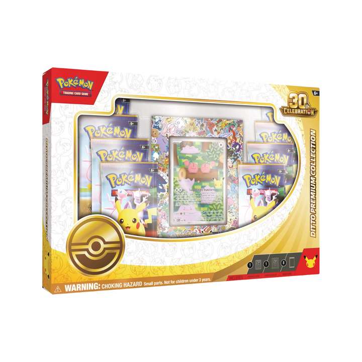 PREVENTA PAQUETE Pokémon TCG: 30th Celebration Ditto Premium inglés y español