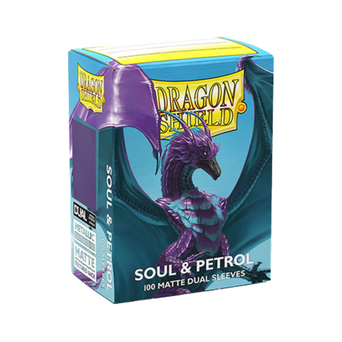 Dragon Shield Sleeves:Standard DUAL- Matte Soul & Petrol (100 ct.)
