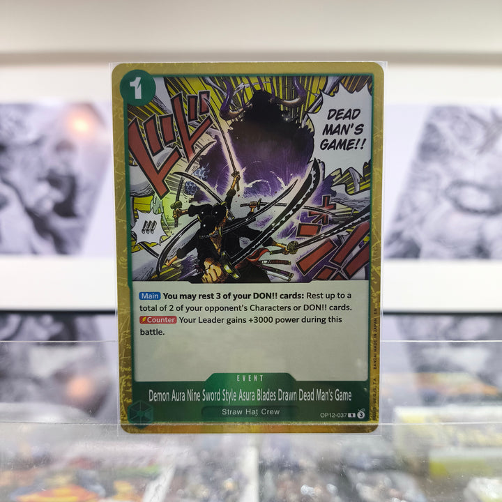 Demon Aura Nine Sword Style OP12/037 Single One Piece TCG