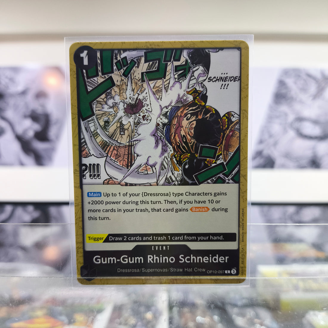 Gum-Gum Rhino Schneider OP10/097 Single One Piece TCG