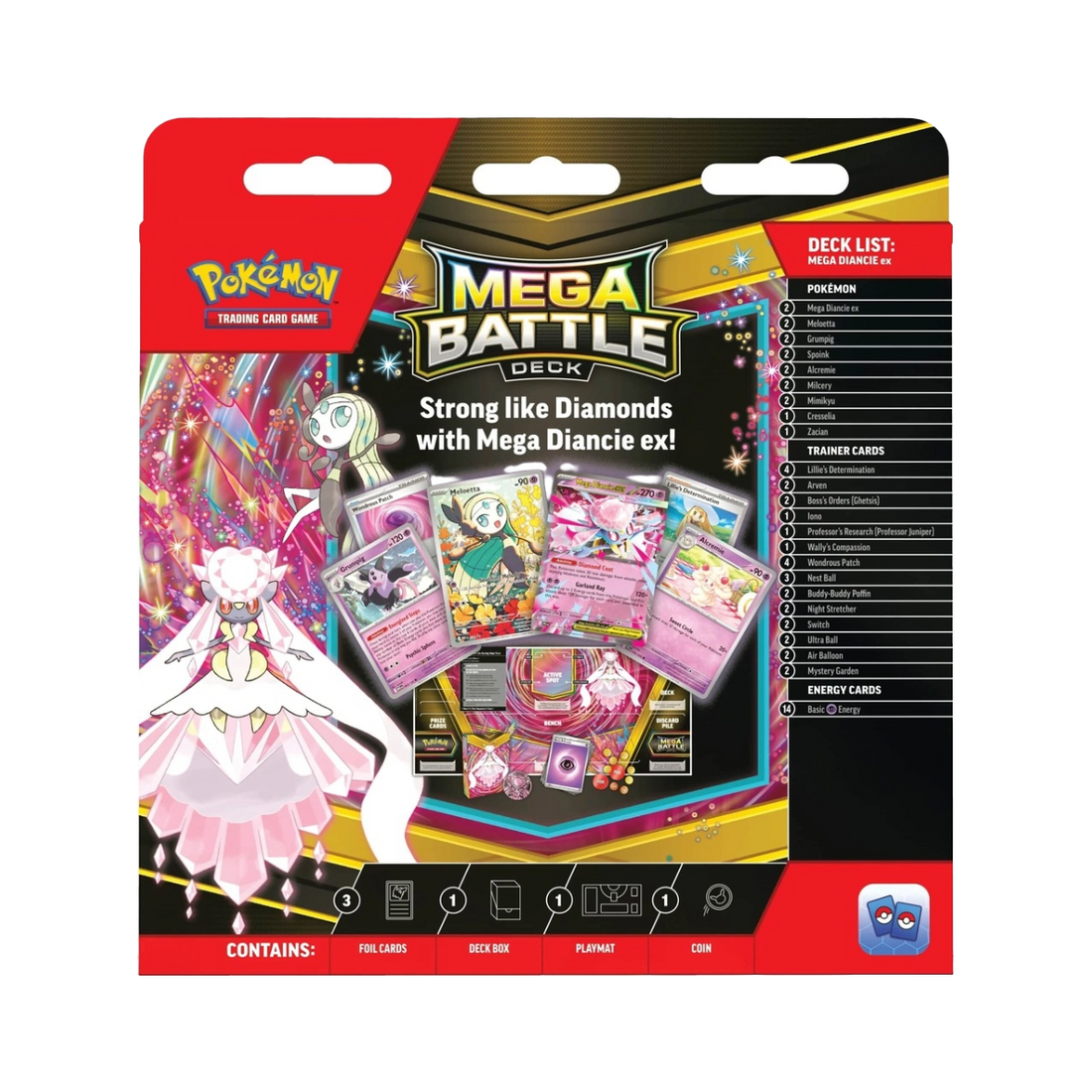 Pokémon TCG Mega Battle Deck Mega Gengar o Diancie ex INGLÉS
