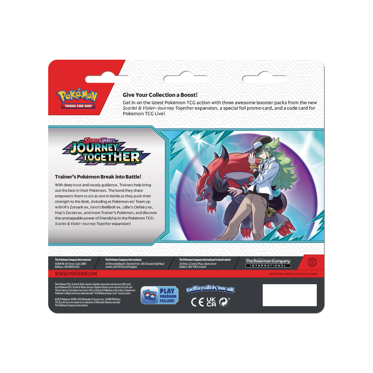 Pokémon TCG: Scarlet & Violet—Journey Together Three-Booster Blister - Scrafty