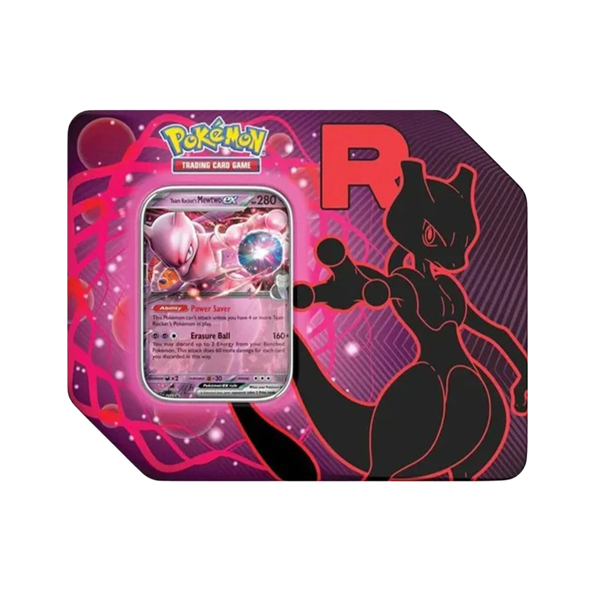 Pokémon TCG Team Rocket Tin MewTwo, Persian o Nidoking INGLÉS