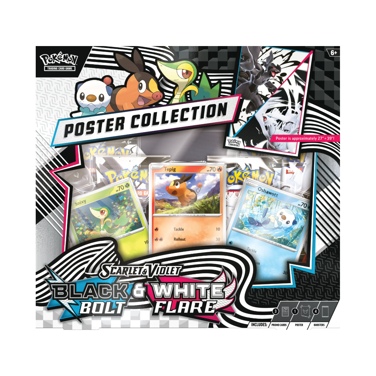 Pokemon Tcg Black Bolt & White Flare Poster Collection Inglés