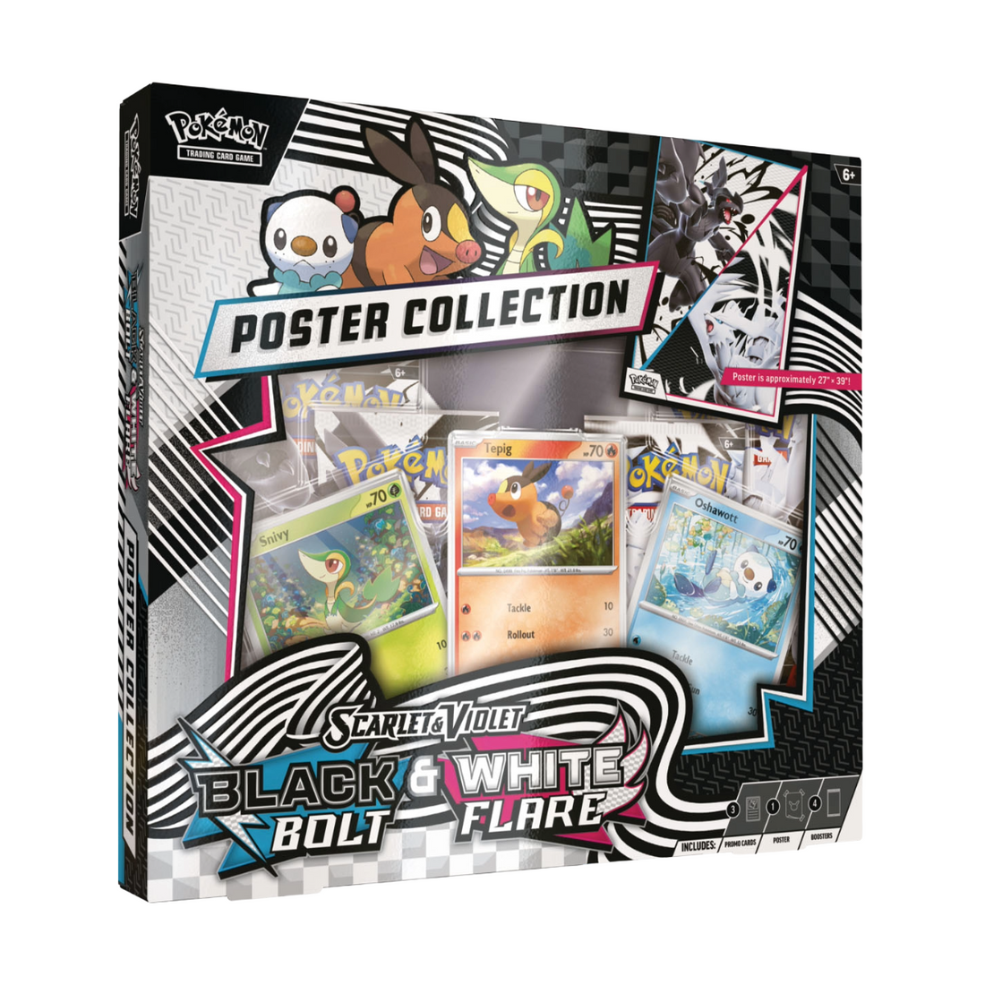 Pokemon Tcg Black Bolt & White Flare Poster Collection Inglés