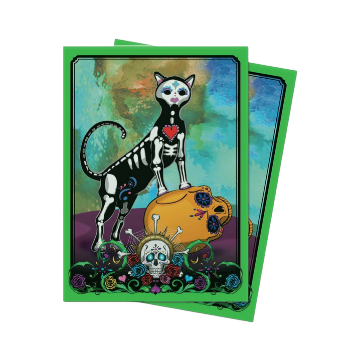 Ultra Pro Dia De Los Muertos Cat Standard Size Deck Protector