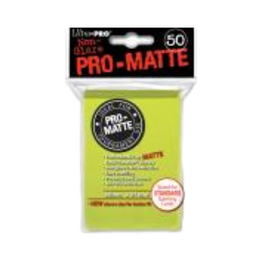 Ultra Pro Pro-Matte Bright Yellow Standard Deck Protectors 50ct.