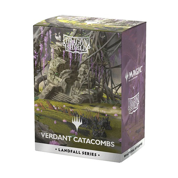 Dragonshield Sleeves: Standard DUAL- Matte 'MTG Landfall Series- Verdant Catacombs' Art (100 ct.)