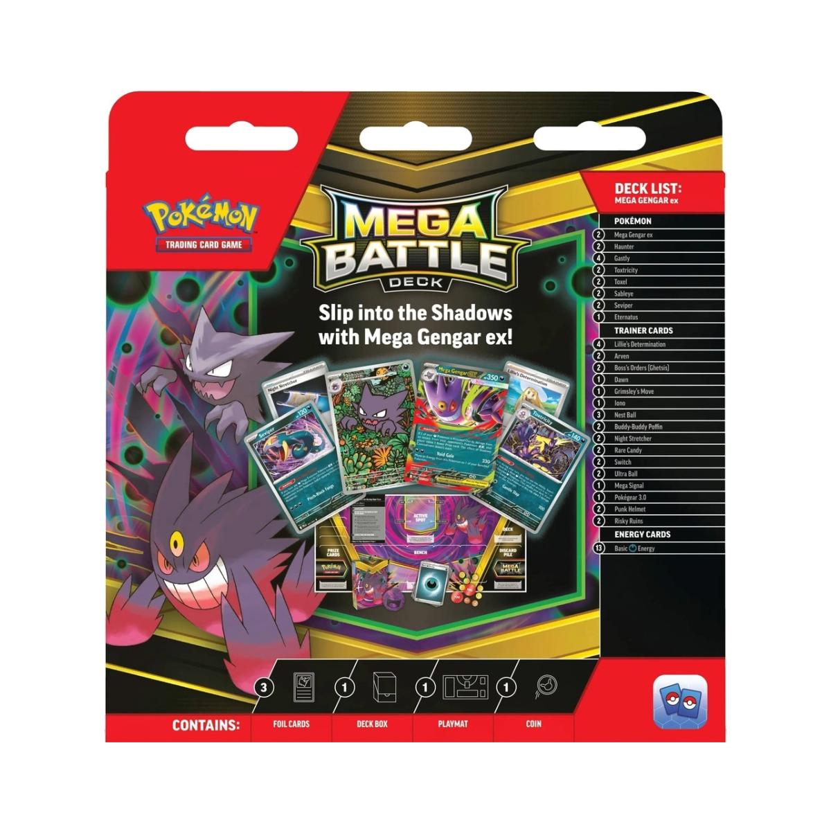 Pokémon TCG Mega Battle Deck Mega Gengar o Diancie ex INGLÉS
