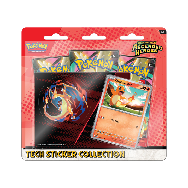PREVENTA Pokémon Ascended Heroes Tech Sticker Collection Charmander o Gastly Inglés