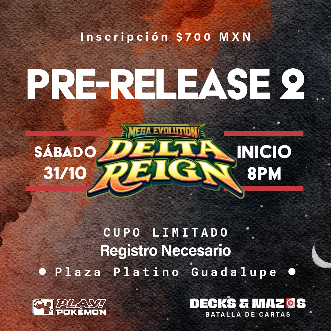 Pokémon Pre Release Delta Reign Fecha 2