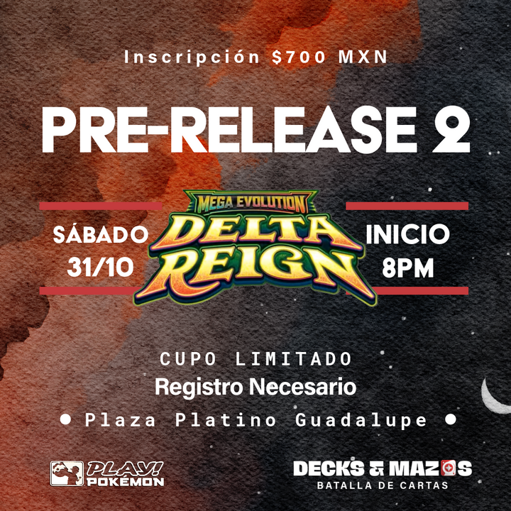 Pokémon Pre Release Delta Reign Fecha 2