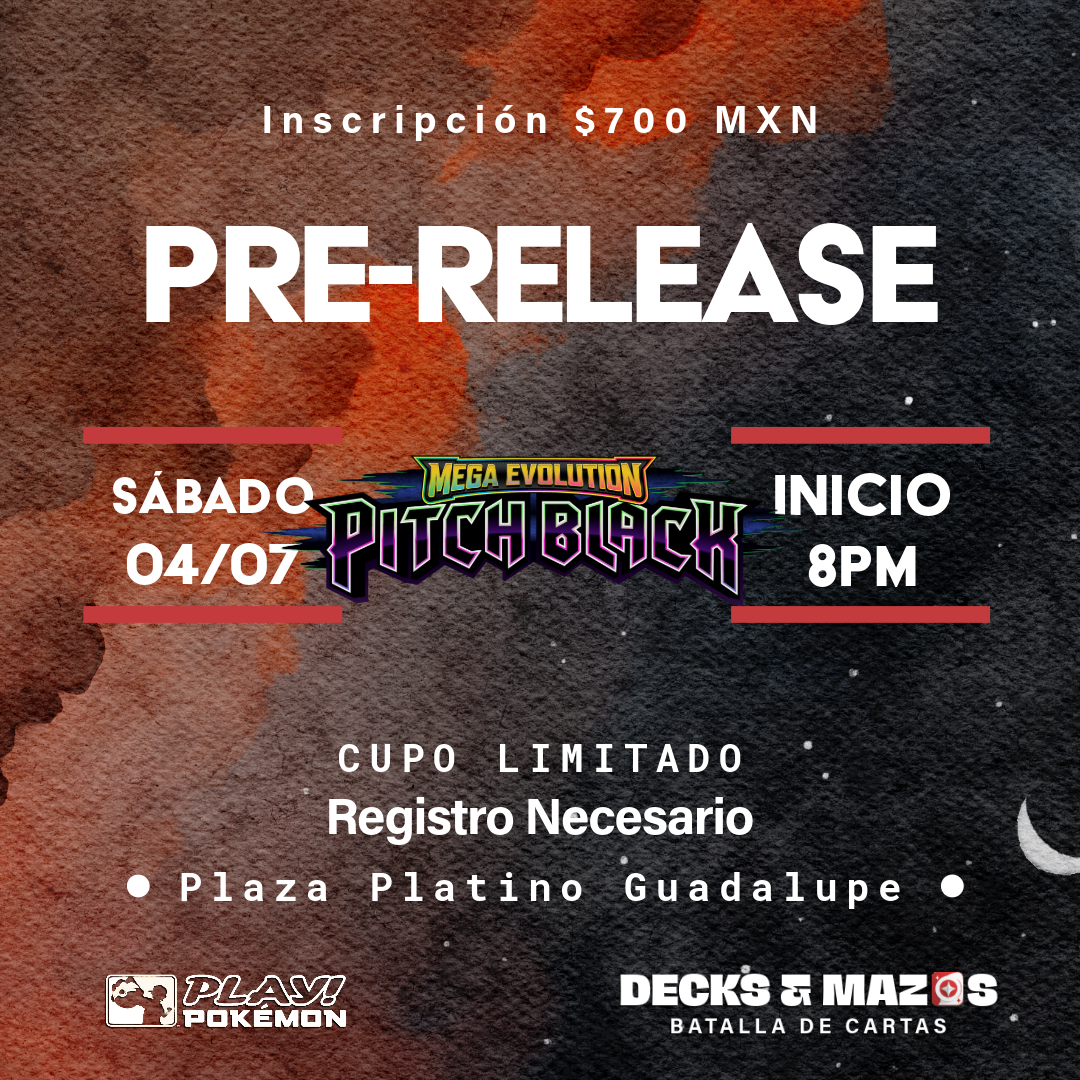 Pokémon Pre Release Pitch Black Fecha 1