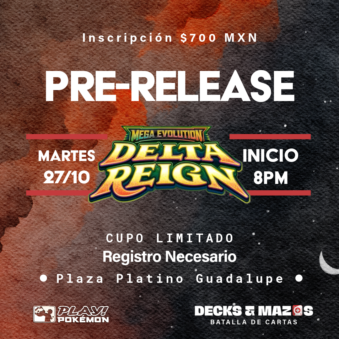 Pokémon Pre Release Delta Reign Fecha 1